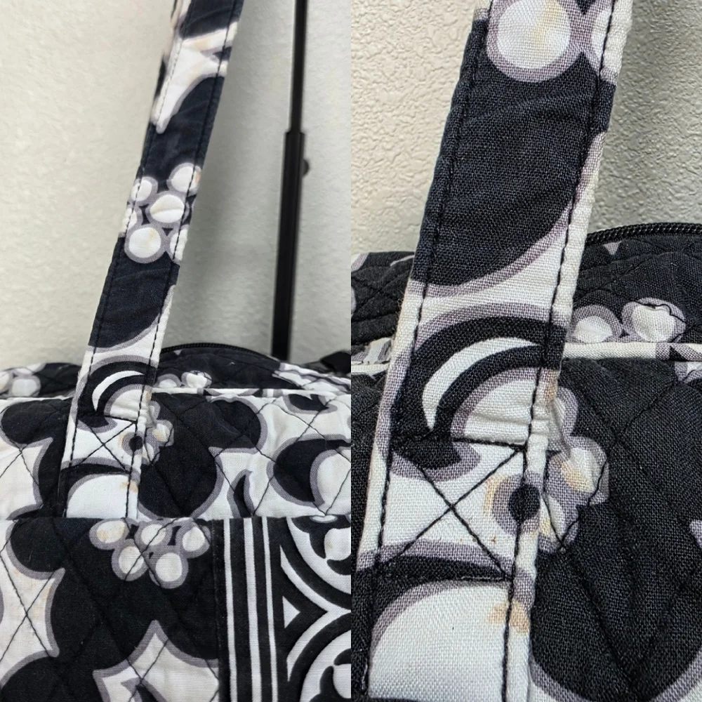 Vera Bradley Diaper Baby Bag Floral Pattern In Black & White